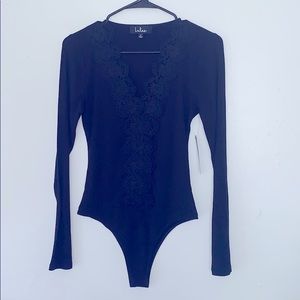 Lulu’s embroidered bodysuit